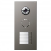 Дверная видеодомофонная станция Gira Сталь на 4 абонента