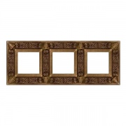 Рамка на 3 поста гор./верт., цвет bright patina