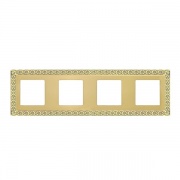 Рамка на 4 поста гор./верт., цвет bright gold