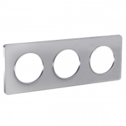 Рамка Odace 3 поста алюминий (алюминевая вставка)