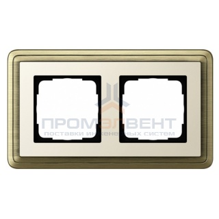 Рамка 2-ая Gira ClassiX Бронза/Кремовый