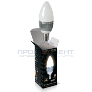 Лампа Gauss LED Candle 6W E14 2700K 1/10/100