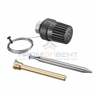 Головка термостатическая Oventrop Tri-D - M30x1.5 (70-100°C, с погружным датчиком 2 м., цвет черный)