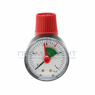 Клапан предохранительный STOUT - 1/2", сброс 3/4" (ВР/ВР, Tmax 110°C, Рн 2.5 бар, с манометром)