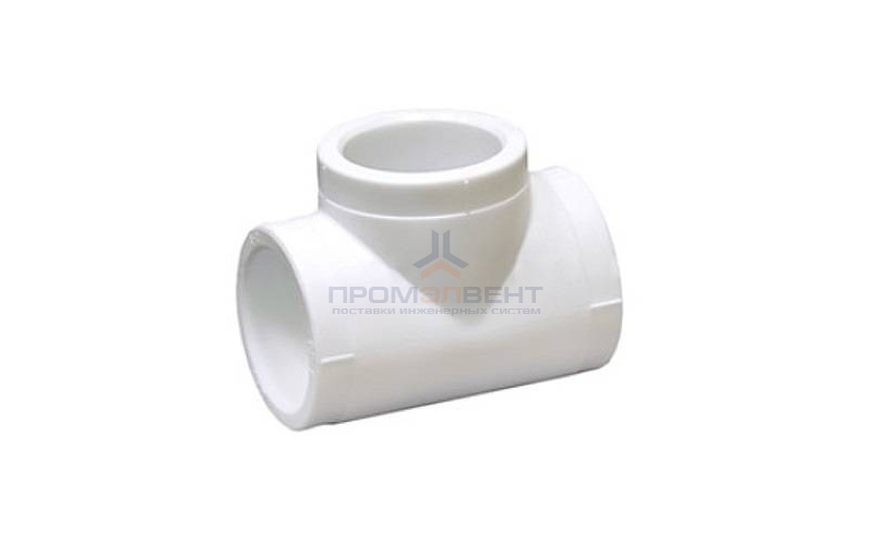 Тройник Fusitek - 50 (для полипропиленовых труб под пайку, цвет белый)