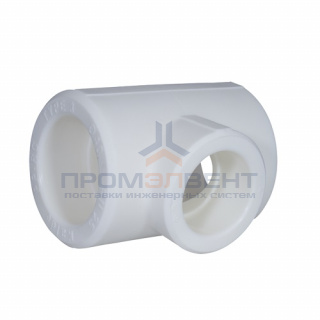 Тройник переходной KALDE - 50 x 20 x 50 (для полипропиленовых труб под пайку, цвет белый)