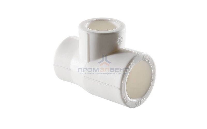 Тройник переходной VALTEC VTp.735 - 25 x 20 x 20 (для полипропиленовых труб под пайку, цвет белый)