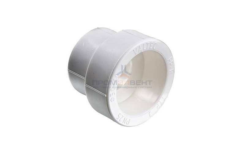 Муфта редукционная VALTEC VTp.705 - 75 x 40 (для полипропиленовых труб под пайку, цвет белый)