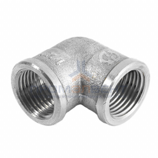 Отвод 90° латунный резьбовой равнопроходный STOUT (ВР/ВР) - 3/4" (никелированный)