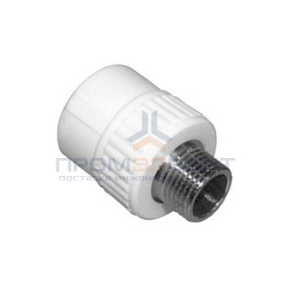 Переход на наружную резьбу KALDE - 20 x 3/4" (для полипропиленовых труб, цвет белый)