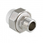 Переход на наружную резьбу разъемный VALTEC VTp.761 - 40 x 1"1/4 (для полипропиленовых труб, белый)