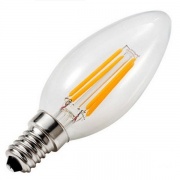 Лампа филаментная светодиодная свеча Osram LED SCL B 75 6W/827 230V CL E14 800lm Filament