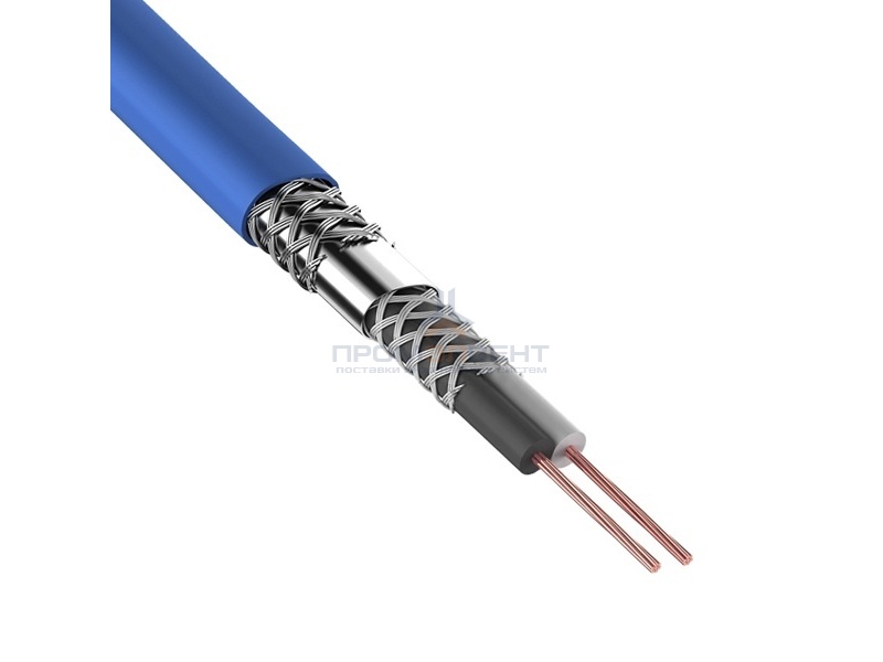 Кабель микрофонный экранированный 2х0,25 PROconnect синий  [бухта 100м]