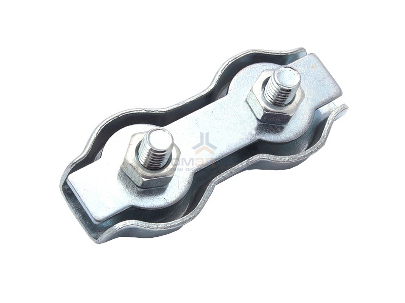 Зажим стальной 5мм Duplex для троса оцинкованный