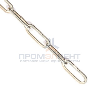 Цепь DIN763 6мм длиннозвенная оцинкованная (30м)