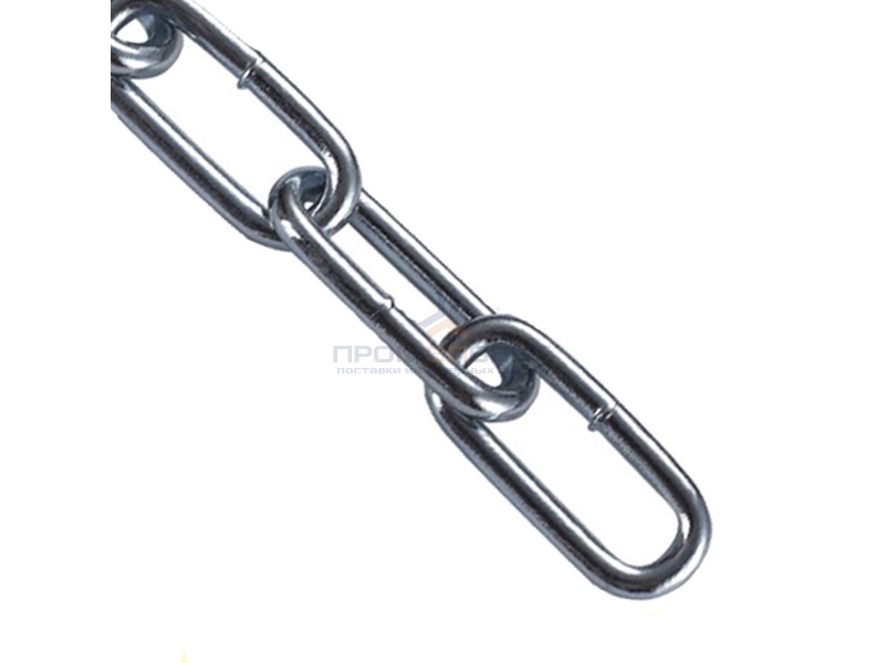 Цепь длиннозвенная (DIN763) 5мм (пакет 5м)