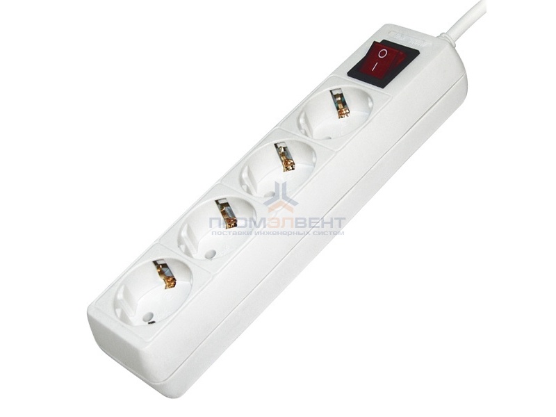 Удлинитель У04К-выкл. 4 места 2Р+PЕ/5метров 3х1мм2 16А/250 IEK