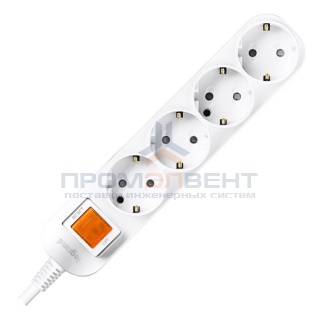 Anam Legrand e-Fren 4 Удлинитель с выключателем, шнур 1.5м, 16A, 250V